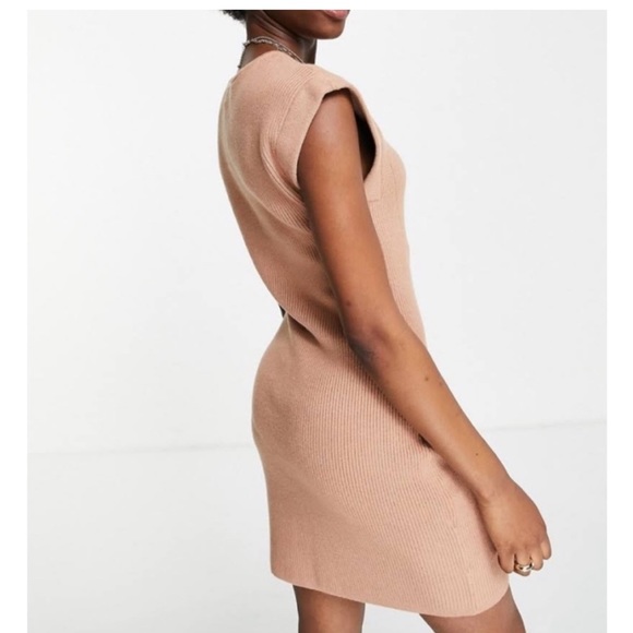 Abercrombie & Fitch Tan Mini Knit Dress - Picture 2 of 5